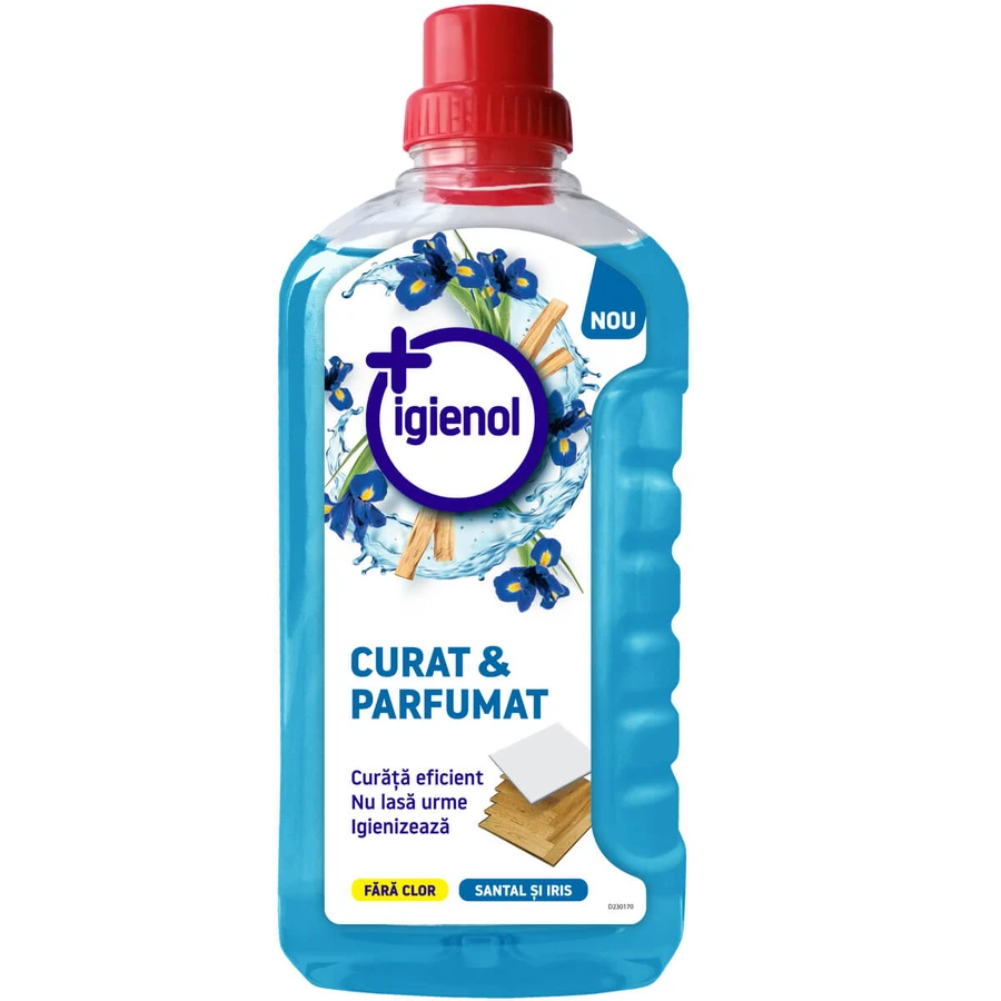 Konzentrierte Reinigungslösung für Böden und große Flächen, Sandelholz und Iris, 1 Liter, Igienol