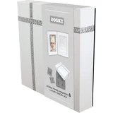 Baby keepsake box with 2D fingerprint kit Double Frame, White, Dooky