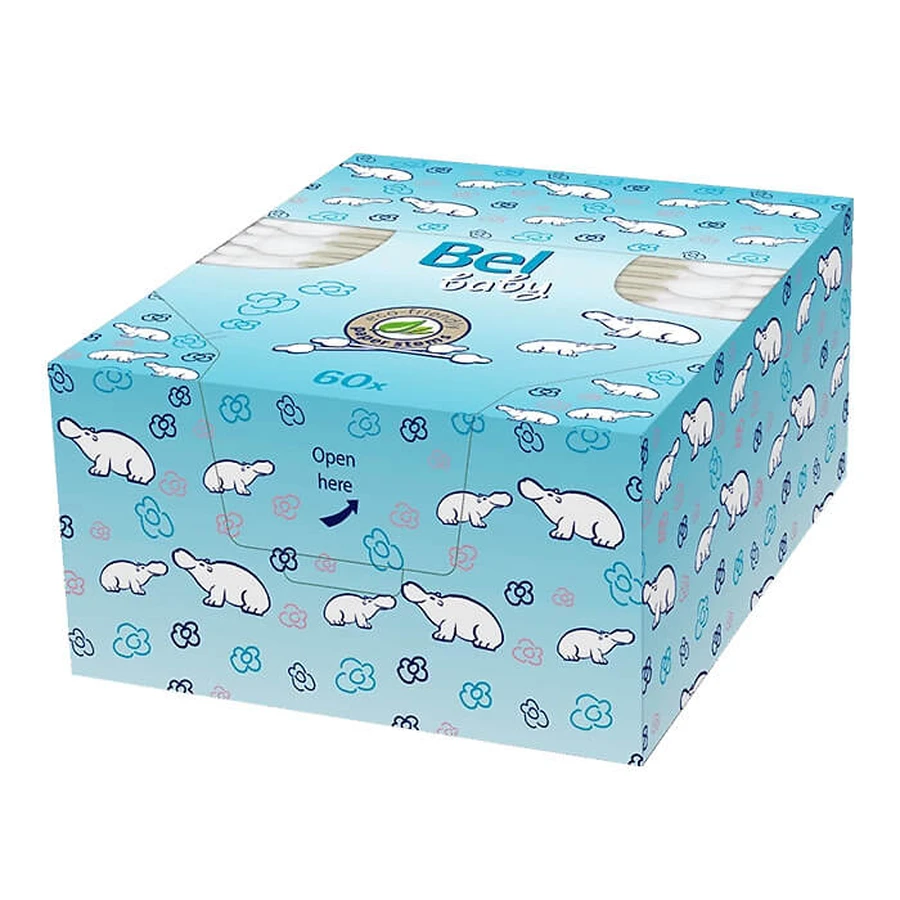 Bacchette igieniche in carta Bel Baby, 60 bacchette, Hartmann