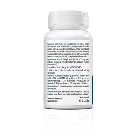 Bisglycinate de zinc, 60 gélules, Zenyth