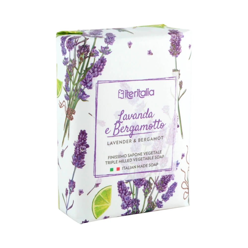 Lavendel en bergamot zeep, 125 g, Iteritalia