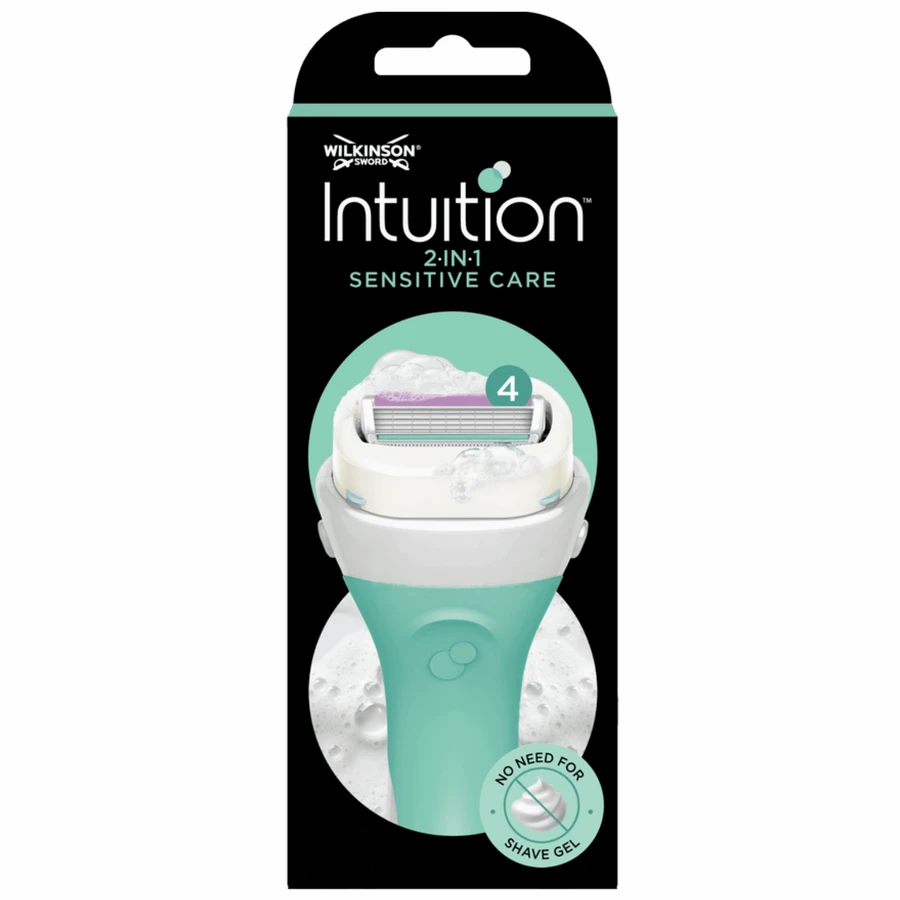 Intuition Sensitive scheerapparaat met 4 scheerbladen en hydraterende zeep, 1 stuk, Wilkinson