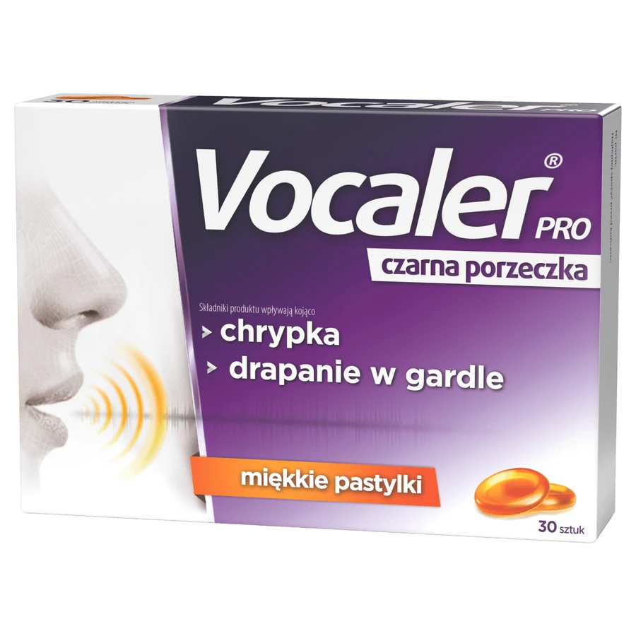 Vocaler Pro, schwarze Johannisbeere, 30 Lutschtabletten