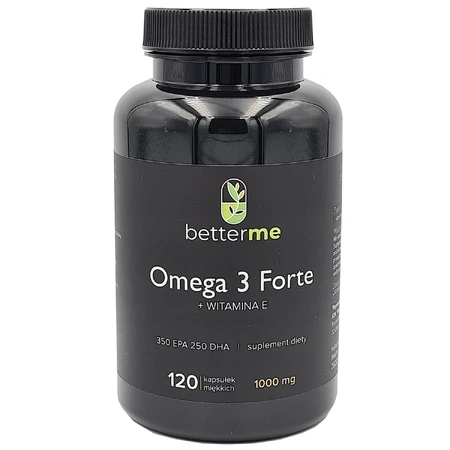 BetterMe Omega 3 Forte + vitamine E, 120 capsules molles