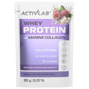 ActivLab Pharma Wei-eiwit met Marine Collageen, eiwit, framboos-witte chocoladesmaak, 30 g