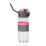 Casno, Glazen kruisfles, roze, 500 ml