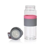 Casno, Glazen kruisfles, roze, 500 ml