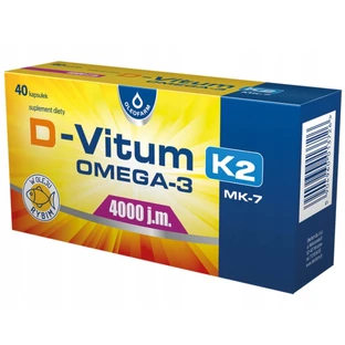 D-Vitum 4000 IU. K2 MK-7 Omega-3, 40 Kapseln