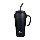 Majestic Sport, Jelly thermal mug with straw, black, 650 ml