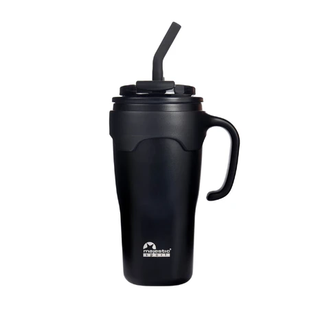 Majestic Sport, Thermobecher mit Strohhalm Jelly, schwarz, 650 ml