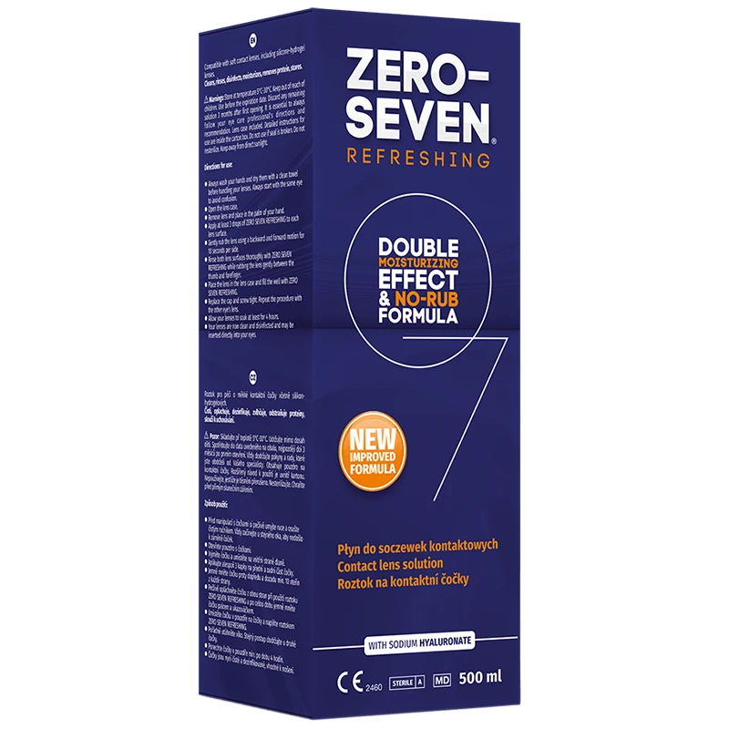 Zero-Seven Verfrissende lenzenvloeistof, 500 ml