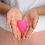 Pink, menstrual cup, size M, 1 piece