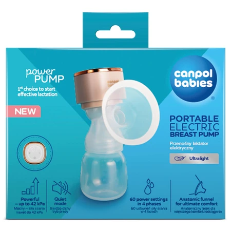 Canpol Babies PowerPump, pompă de sân electrică portabilă, 20/107