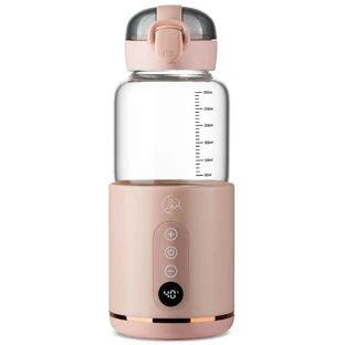 MyBabyBottle, portable baby bottle, water and milk warmer, pink