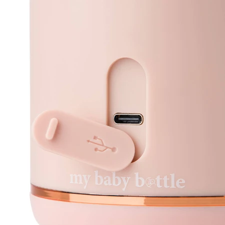MyBabyBottle, portable baby bottle, water and milk warmer, pink