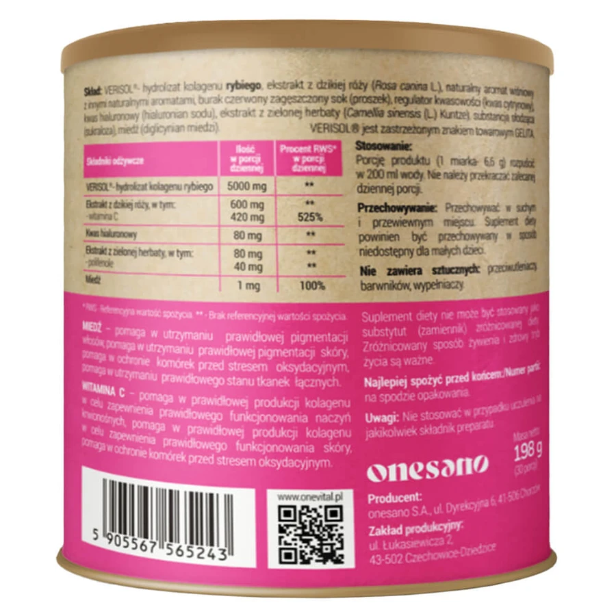 OneVital Collagen, cherry flavor, 198 g