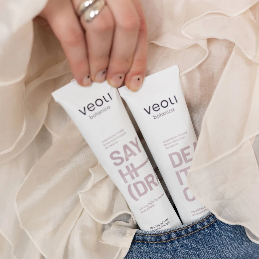 Veoli Botanica Dear Skin, It's Rich Cream, crema viso occlusiva riparatrice e lenitiva, 75 ml