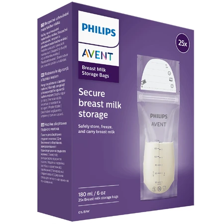 Avent, bewaarzakjes voor moedermelk, SCF603/25, 25 stuks