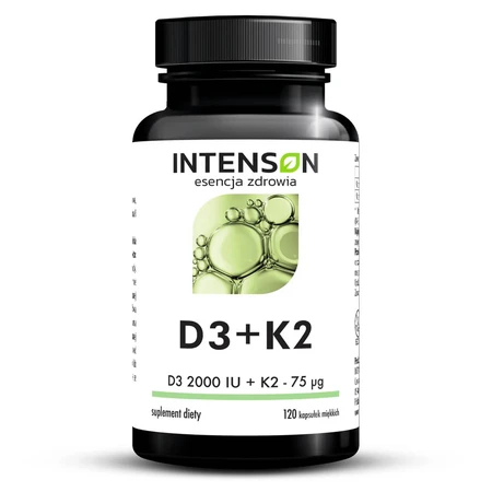 Intenson Vitamina D3 + K2, 120 cápsulas de gelatina blanda