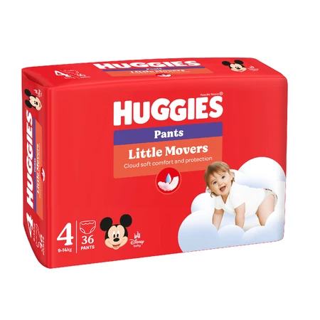 Huggies Little Movers, scutece, Disney, mărimea 4, 7-18 kg, Jumbo Pack, 36 buc