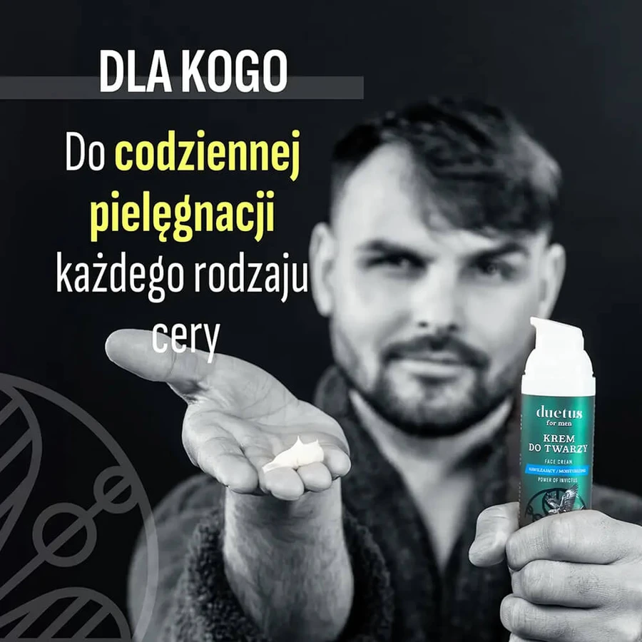 Duetus For Men, crema viso idratante, 50 ml
