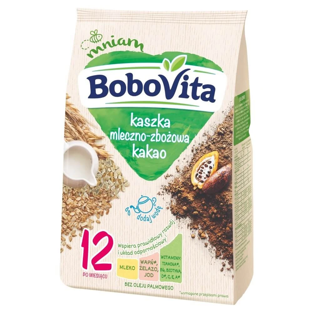 BoboVita melk- en granenpap, cacao, na 12 maanden, 230 g
