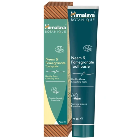 Himalaya Botanique, tandpasta, neem en granaatappel, 75 ml