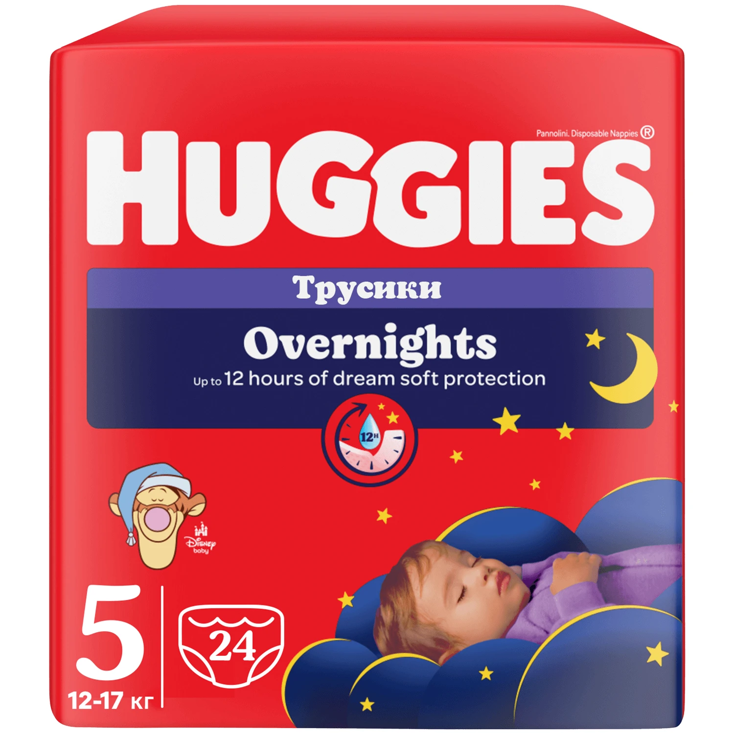 Huggies Overnights, luiers, Disney, maat 5, 12-17 kg, 24 st.