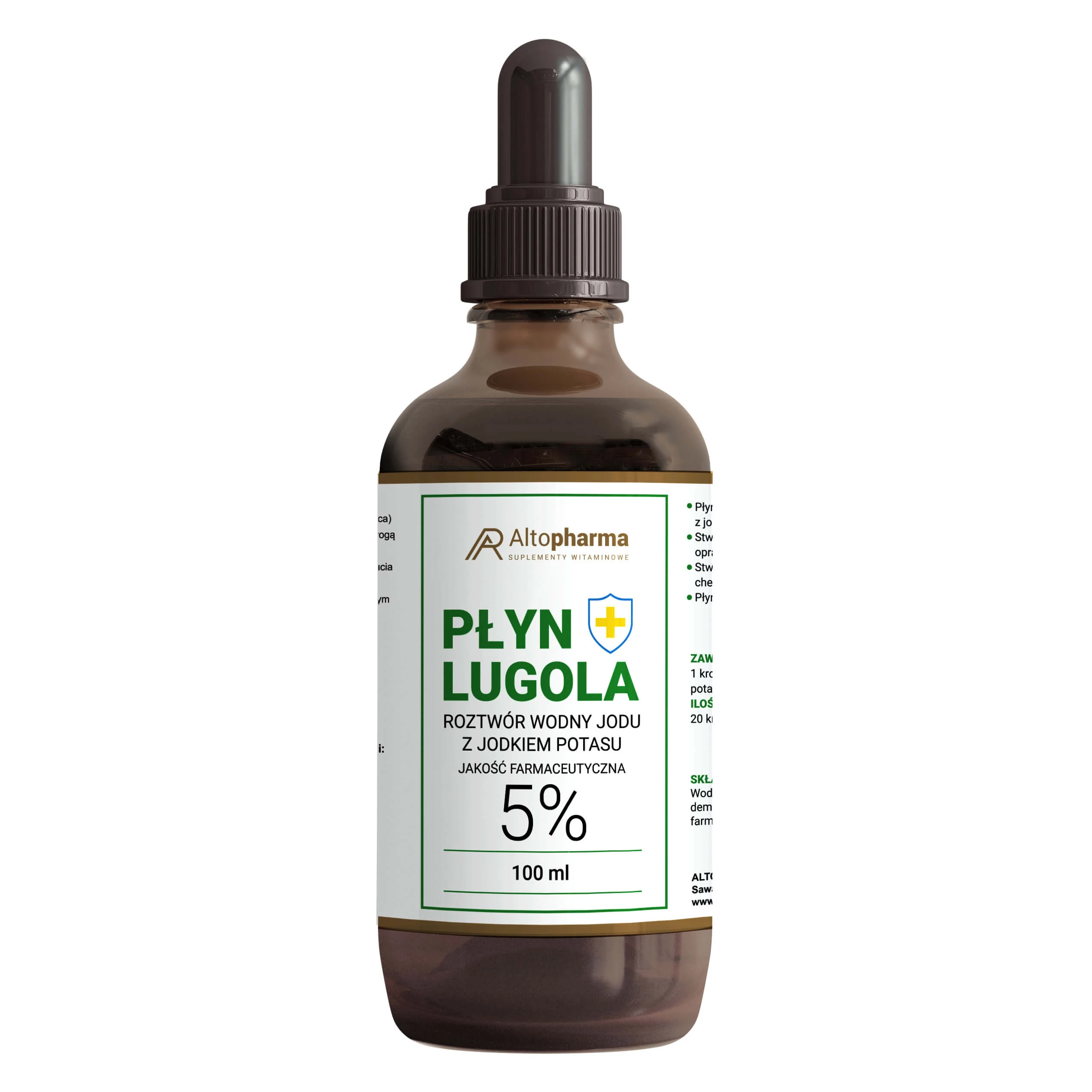 Lugol's vloeistof 5%, waterige oplossing van jodium met kaliumjodide, 100 ml