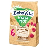 BoboVita Porcja Zbóż Delicate milky oatmeal with rice, raspberry-banana, no added sugar, after 6 months, 210 g