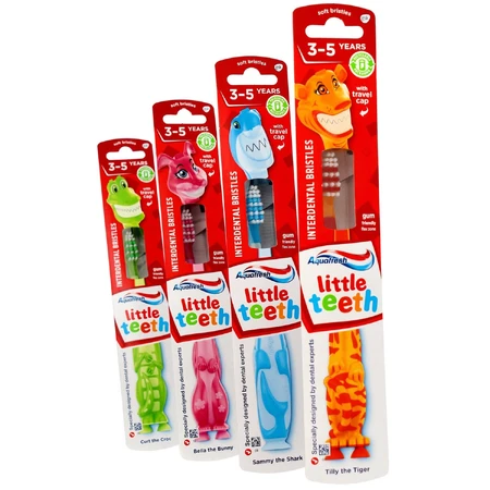 Aquafresh Little Teeth, brosse à dents pour enfants, 3-5 ans, souple, 1 pièce