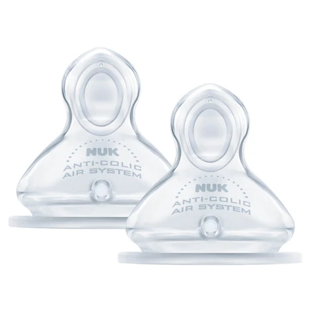 NUK First Choice+, bottle teat, silicone, size S, 0-6 months, 2 pieces
