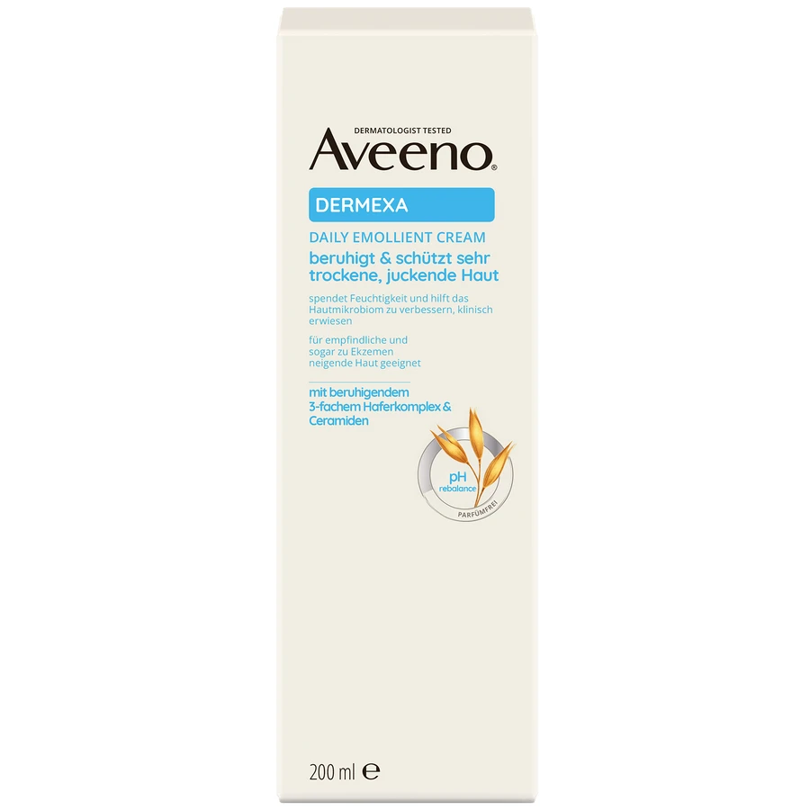 Aveeno Dermexa, verzachtende crème voor jeukende huid, 200 ml
