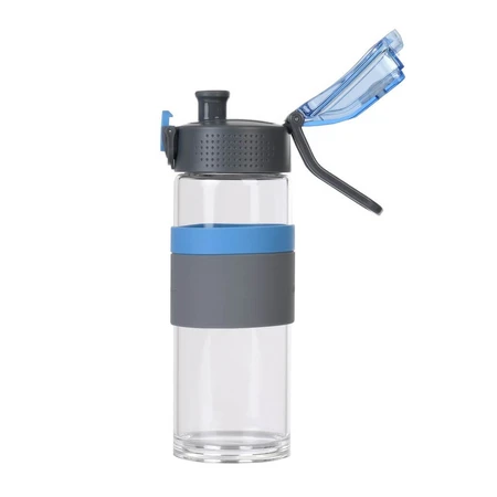Casno, Cross glass bottle, blue, 500 ml