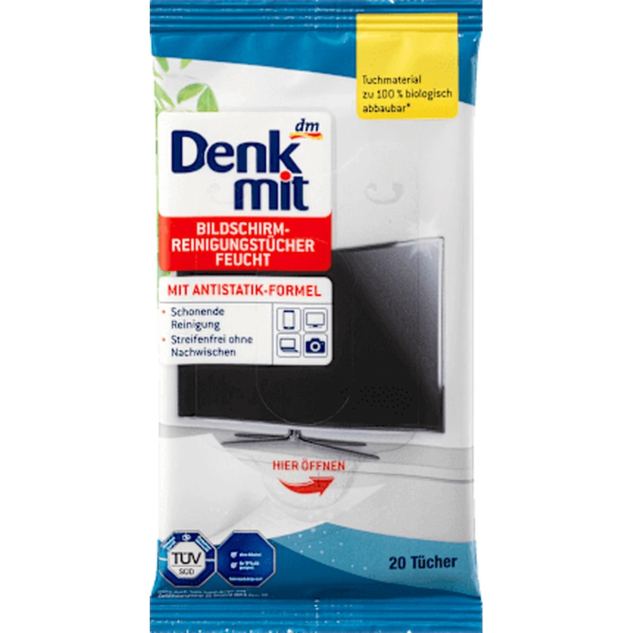 Denkmit Screen cleaning wet wipes set, 20 pcs