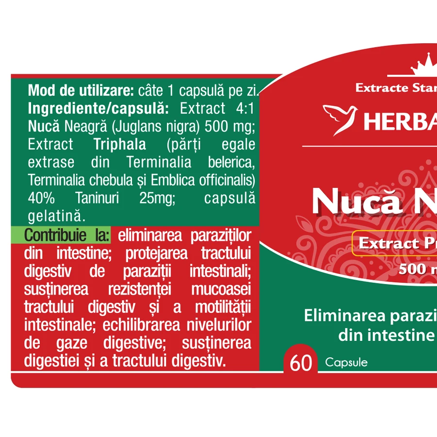 Black Walnut, 60 capsules, Herbagetica