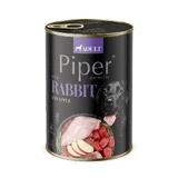 Wet food with rabbit and apple for adult dogs, 400 g, Piper