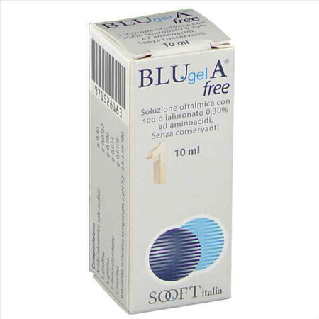 Blu Gel A Free Soluzione Oftalmica Isotonica Lubrificante, 10 ml, Bio Sooft Italia