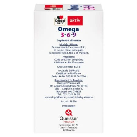 Omega 3-6-9 Aktiv, 60 capsule, Doppelherz