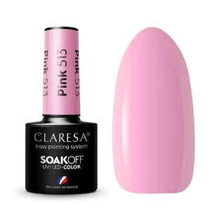 Claresa Soak Off UV/LED Pink Hybrid Varnish 513, 5 g
