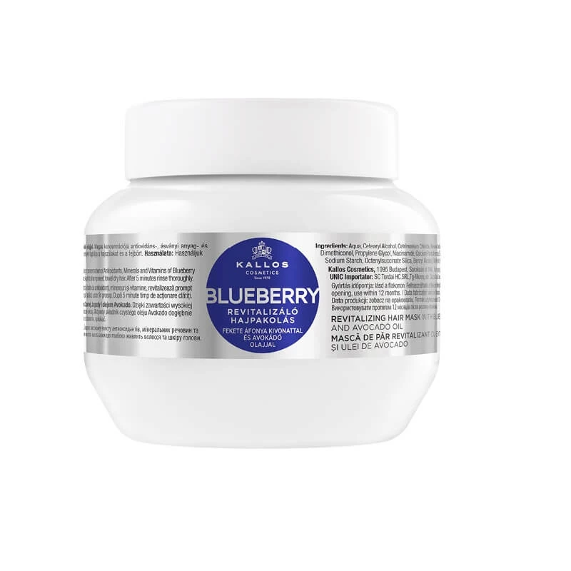 Kallos KJMN Bosbessen Revitaliserend Haarmasker met bosbessenextract, 275ml