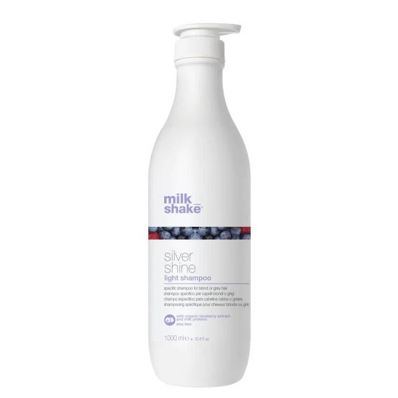 Milk Shake Silver Shine Lichtgele Reducerende Shampoo voor grijs en gebleekt haar, 1000ml