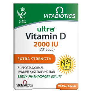 Vitabiotics Ultra Vitamine D 2000IU, 96 tabletten