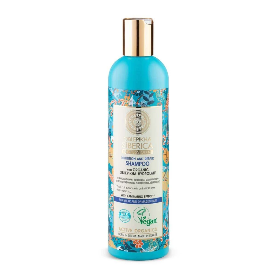 Natura Siberica Oblepikha Professional Rokitnik Shampooing pour cheveux faibles et abîmés, 400 ml