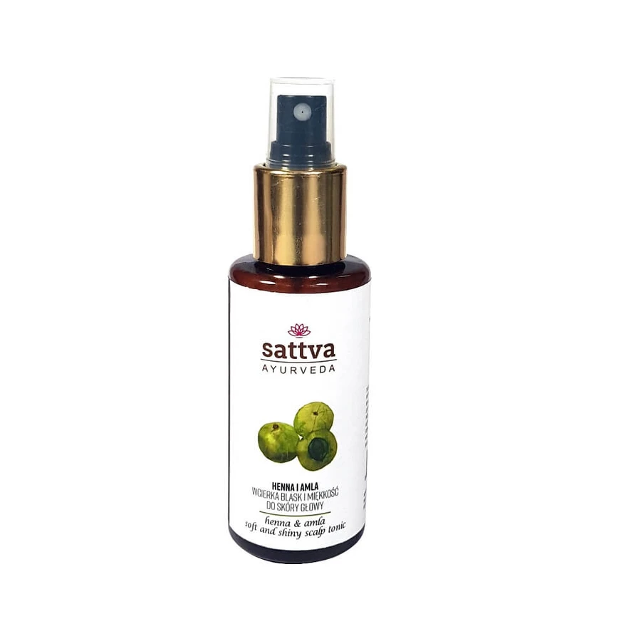 Sattva Brillo y suavidad cuero cabelludo frotar Henna amp; Amla, 100 ml