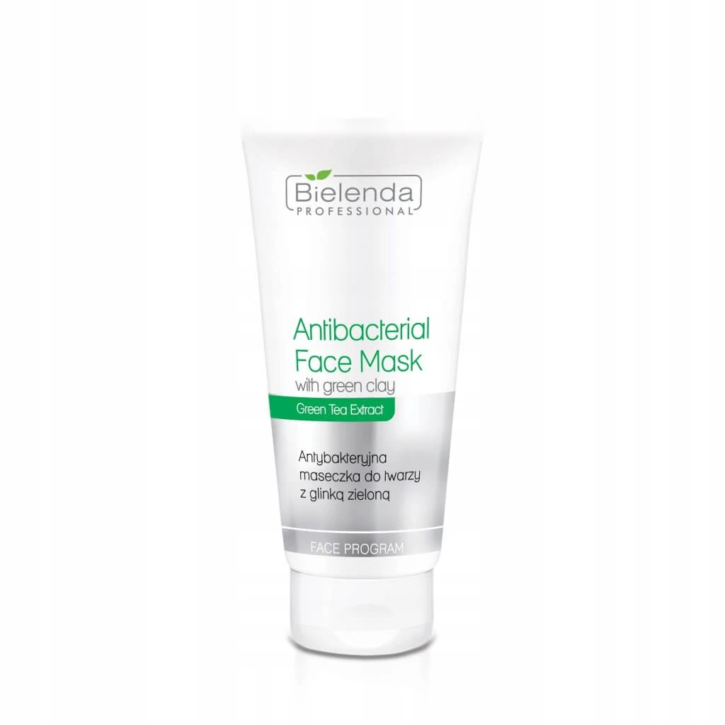 Bielenda Professioneel Antibacterieel Gezichtsmasker met groene klei, 150 g
