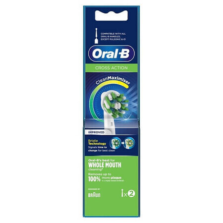 Cabezales de repuesto para cepillo eléctrico, Cross Action, 2 uds, Oral-B