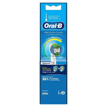 Vervangende opzetborstels voor elektrische tandenborstels, Precision Clean, 2 stuks, Oral-B