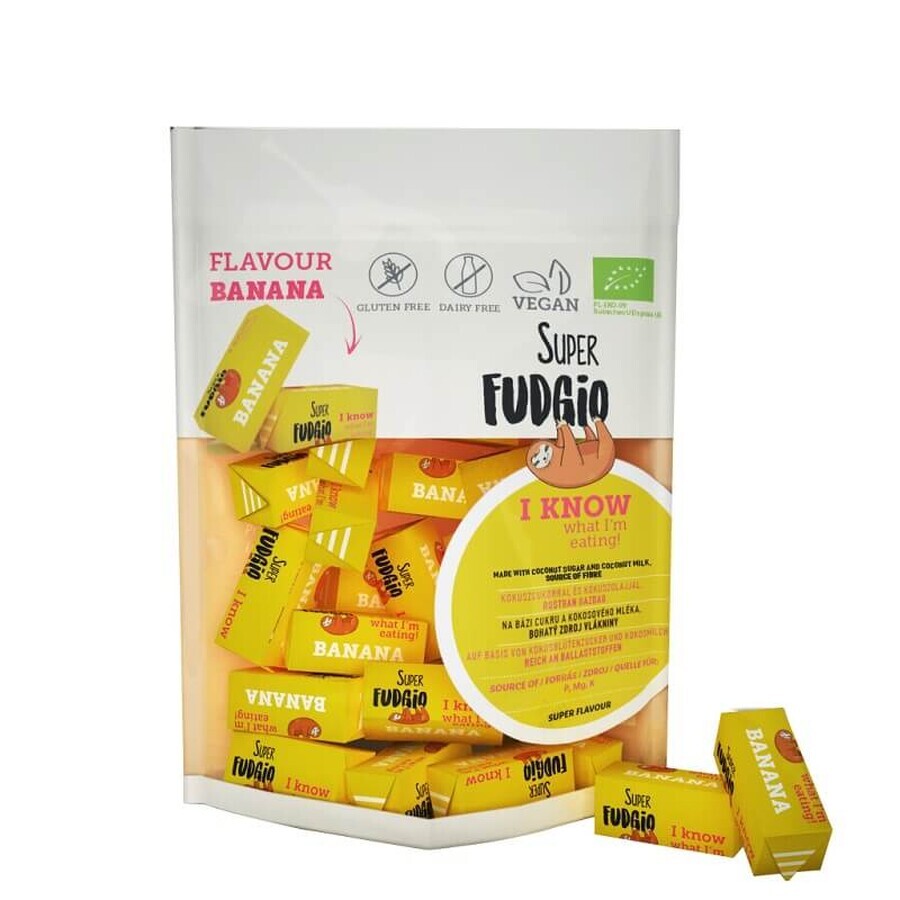 Toffee met biologische bananensmaak, 150 g, Super Fudgio