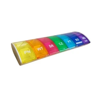 Anabox, Weekly 1x7 rainbow tray with compartments, 1 piece